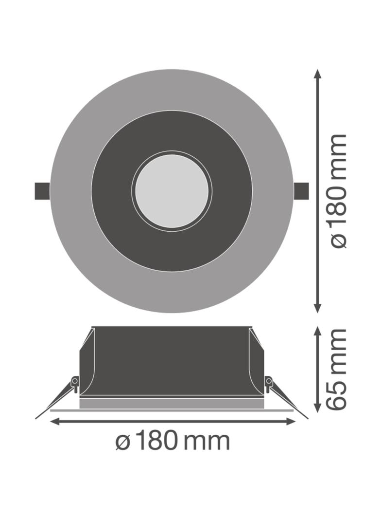 DOWNLIGHT UGR19 DN155 PFM 14W 840 DALI WT LEDV LEDVANCE