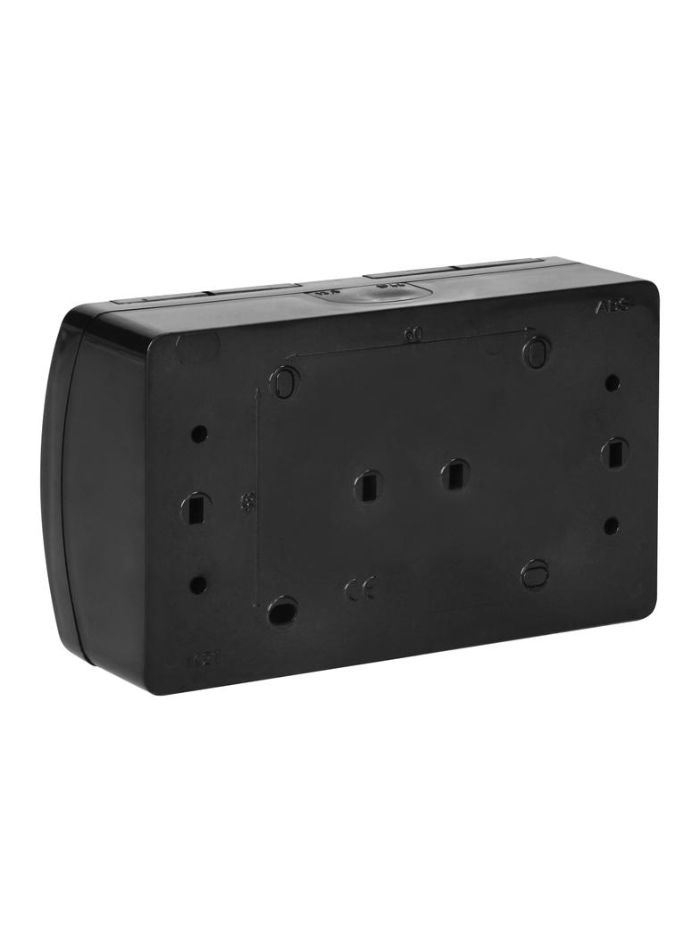 Gniazdo podwójne 2x2P+Z Schuko AQUATIC IP44 czarny OR-OE-7106(GS)/B ORNO