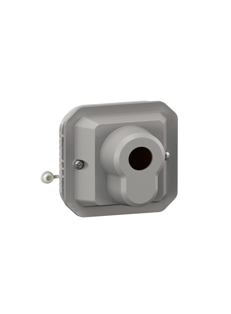 NOWE PLEXO - ŁĄCZ. NA KLUCZ 3 POZYCJE WKŁADKA TYP EURO. MECH. 10AX-250V~ SZARY