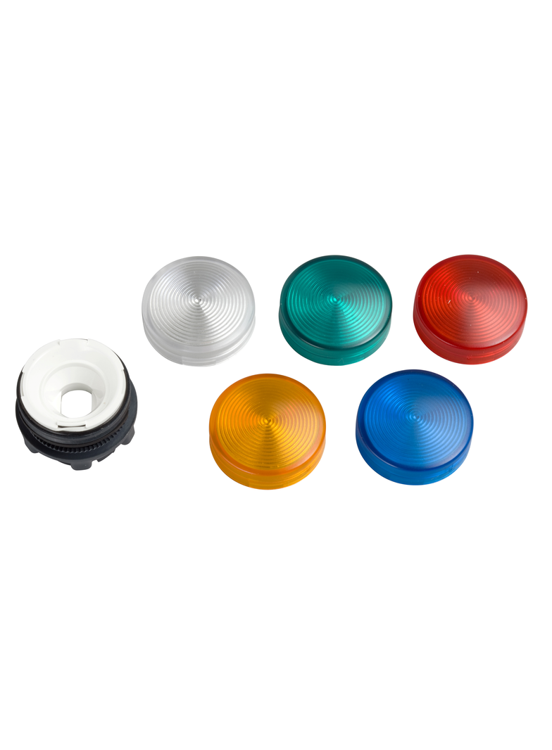 Harmony XB5 Lampka sygnalizacyjna LED z zestawem 5 soczewek karbowanych plastikowa ZB5AV003S Schneider