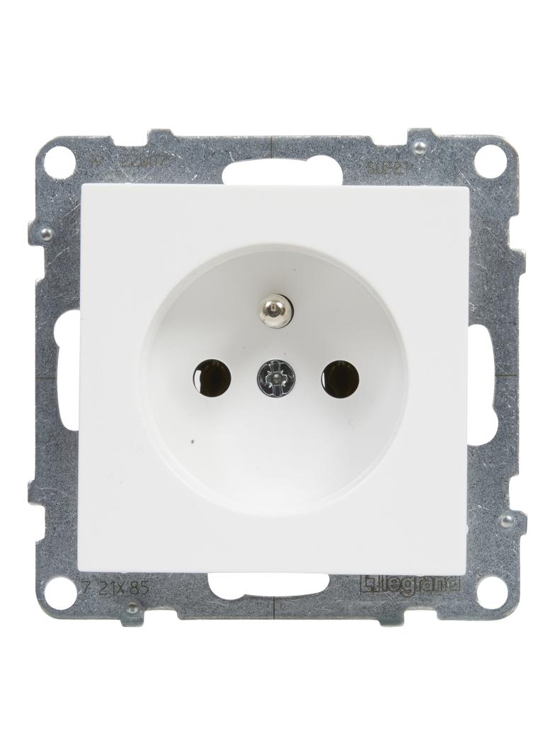 SUNO - Gniazdo 2P+Z - 16 A - 250 V~ - zaciski śrubowe, Biały, Legrand