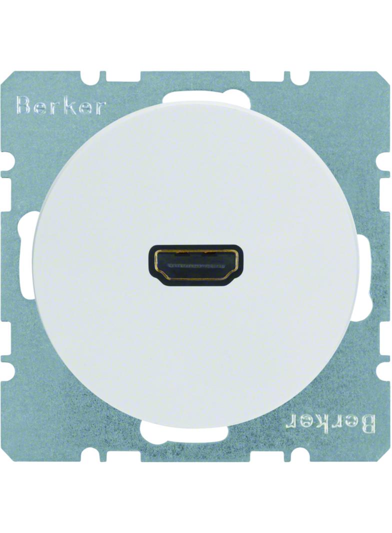 BERKER R.1/R.3 Gniazdo HDMI z przyłączem 90st biały 3315432089 HAGER