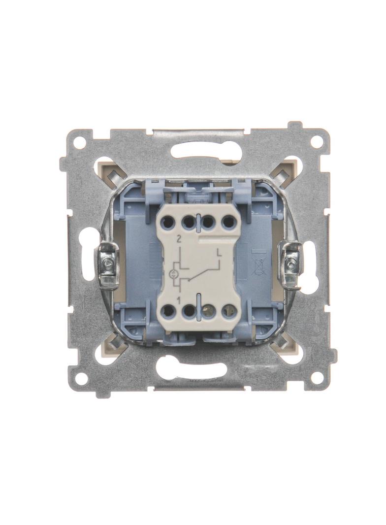 Simon 54 Łącznik schodowy z podświetleniem LED bez piktogramu 10A 250V szybkozłączka kremowy DW6L.01/X/41 KONTAKT