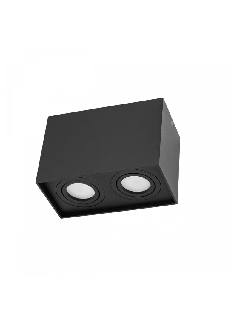 CHLOE DUO 2xGU10 IP20 prostokątna czarna oczko regulowane