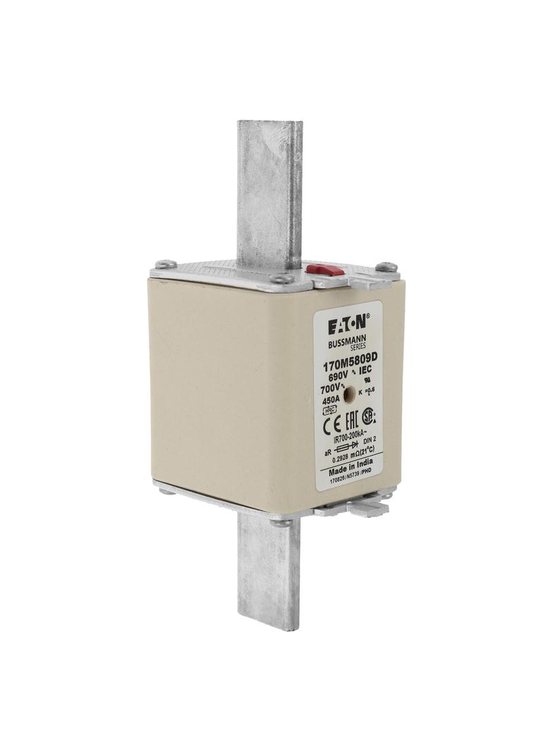 450A 690V aR DIN 2 HSDNH FUSE Wkładka szybka 450A AC 690V DIN 2 aR DIN IEC podwójny wskaźni 170M5809