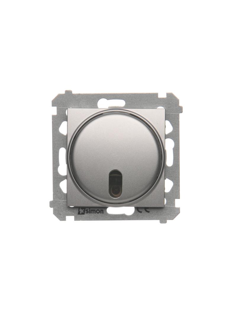 Simon 54 Ściemniacz naciskowy i zdalnie sterowany 20–500 W srebrny mat