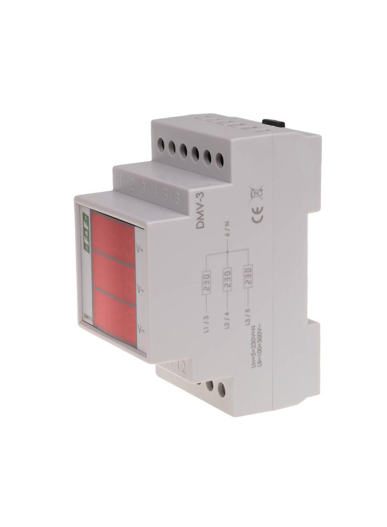 CYFROWY WSKAŹNIK NAPIĘCIA, TRÓJFAZOWY, ZAKRES WSKAZAŃ 100÷300V; 3 MODUŁY