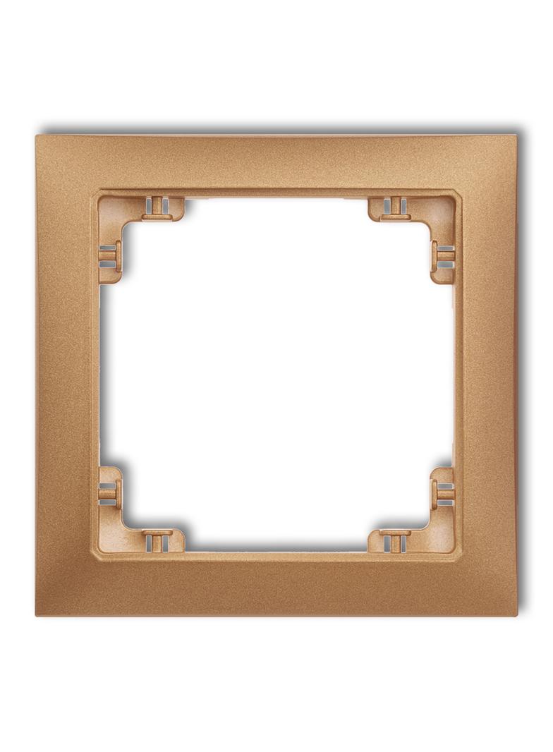 DECO Ramka uniwersalna pojedyncza z tworzywa DECO Soft złoty metalik