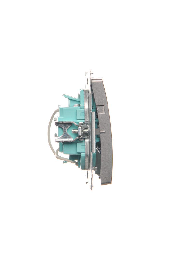 Simon Basic Przycisk potrójny z podświetleniem LED 10A szybkozłączka stal inox