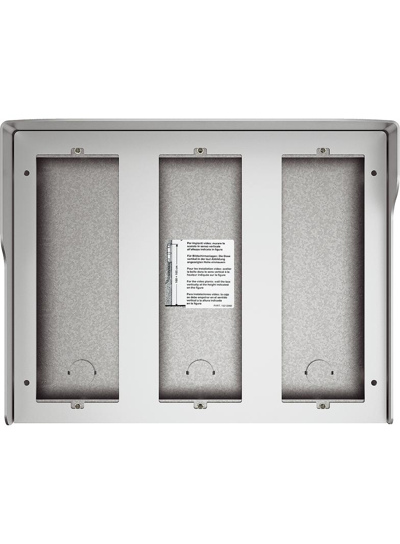 Obudowa natynkowa z daszkiem do paneli Sfera - 9 modułów - Aluminium, Bticino