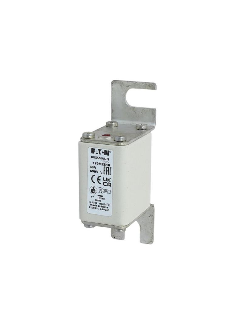 40A 690V IEC gR 00/80 SQ. BODY IND. FUSE Wkładka szybka 40A AC 690V DIN 00 30x51x100 mm g 170M2610 E