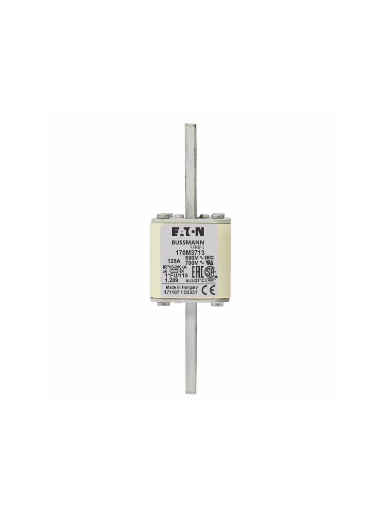 FUSE 125A 690V 1*FU/115 AR UC Wkładka szybka 125A AC 690V rozmiar 1 45x45x148 mm aR, 170M3713 EATON
