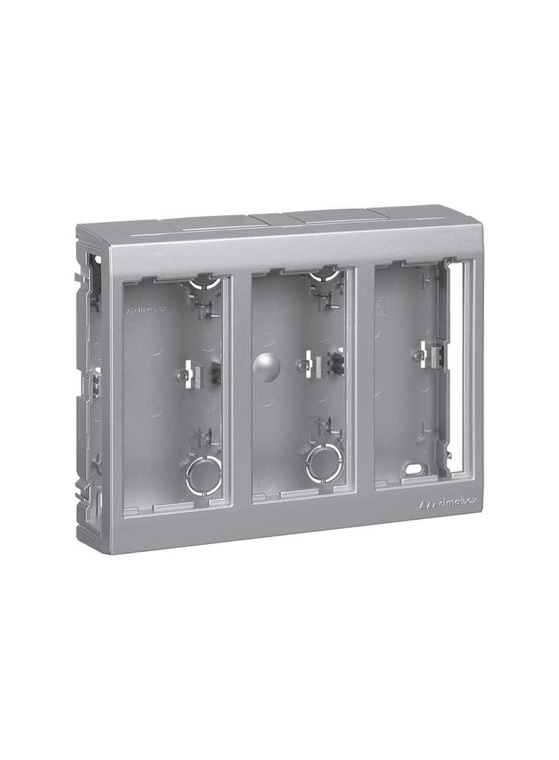 Simon Connect Obudowa natynkowa 3-modułowa 6x K45 aluminium