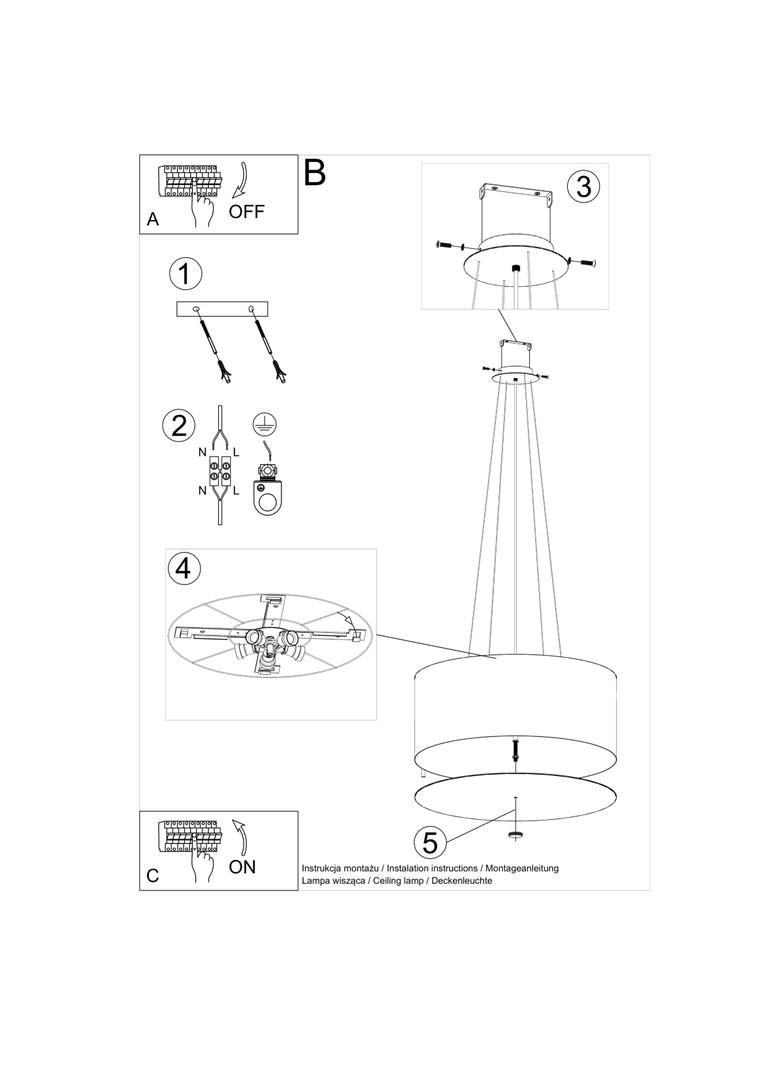 Sollux Żyrandol OTTO 60 biały SL.0787