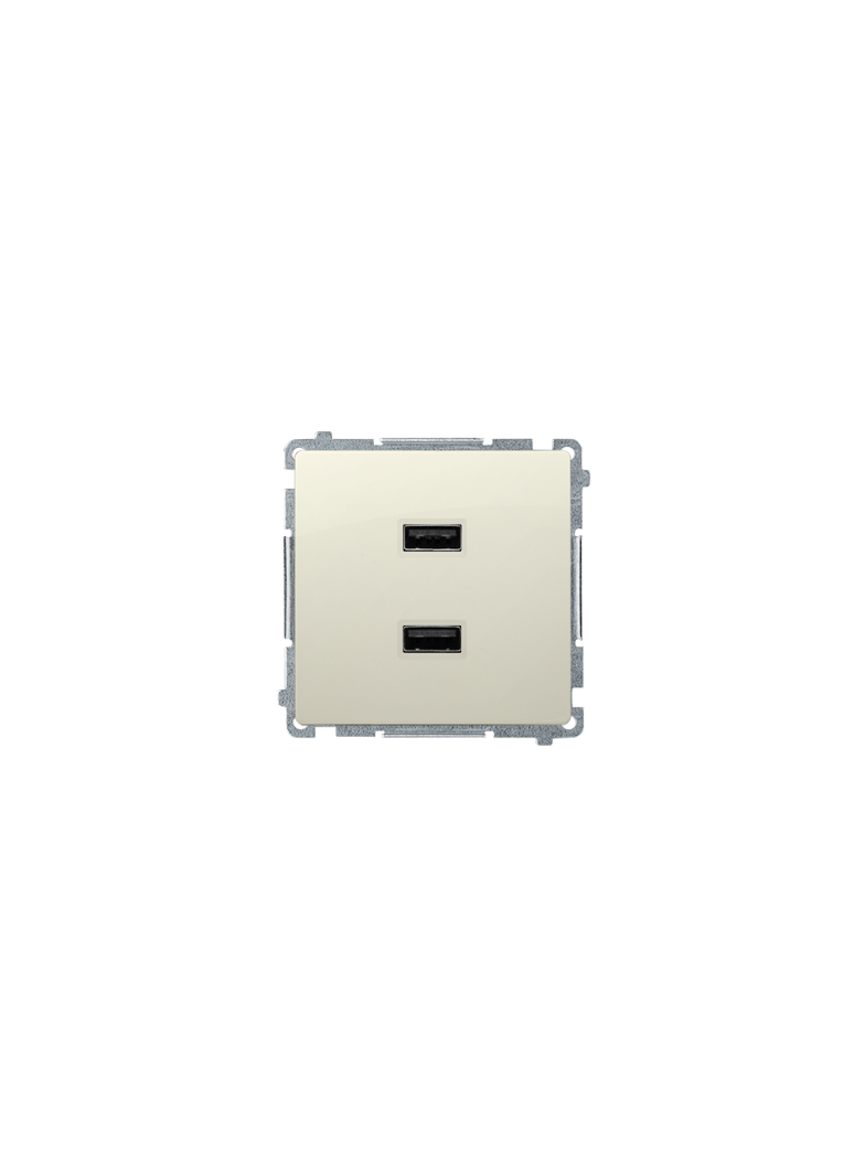 Simon Basic Ładowarka 2 x USB 2.1 A 5V DC 230V beż