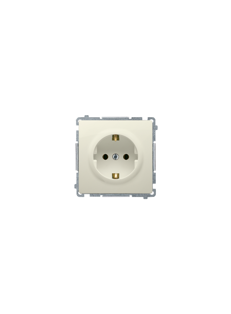 Simon Basic Gniazdo wtyczkowe z uziemieniem Schuko 16A 250V zaciski śrubowe beż BMGSZ1.01/12 BMGSz1.01/12 KONTAKT