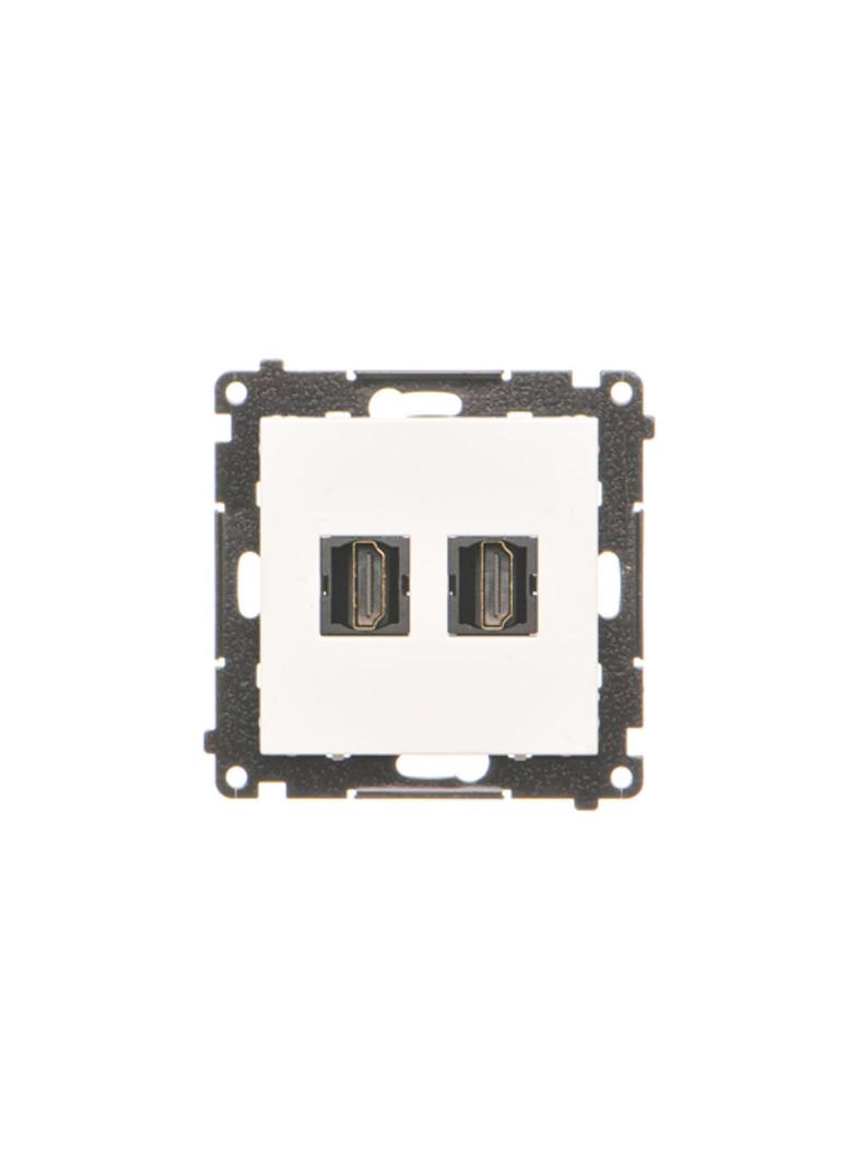 Simon 55 Gniazdo HDMI podwójne Biały mat TGHDMI2.01/111 KONTAKT
