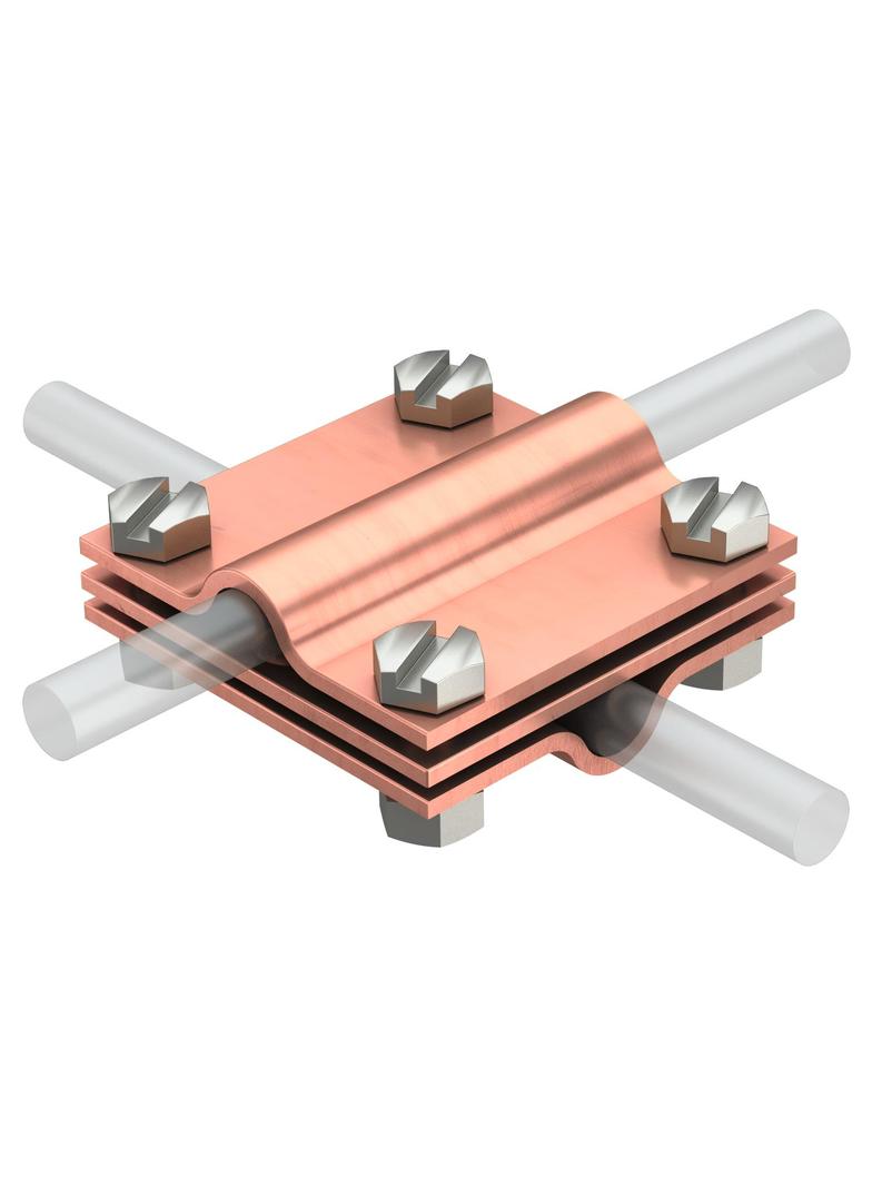 254/CU-DIN, ŁĄCZNIK KRZYŻOWY Z PRZEKŁADKĄ