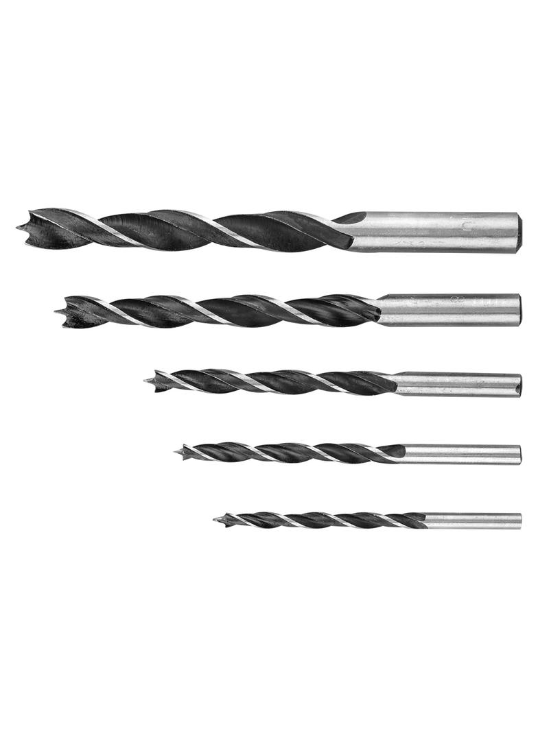 Wiertła do drewna spiralne 4-10 mm, zestaw 5 szt.