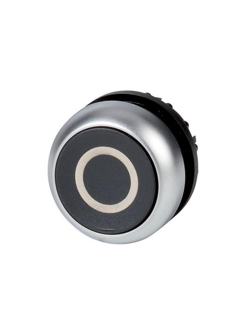 M22-DR-S-X0 Przycisk czarny /O/ bez samopowrotu płaski 216632 EATON