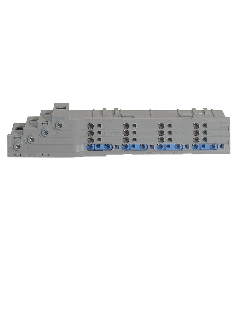 HX3 BLOK ROZDZIELACZA RZĘDU 125 A ZACISKI SPRĘŻYNOWE, DO 1/2 RZĘDU, Legrand