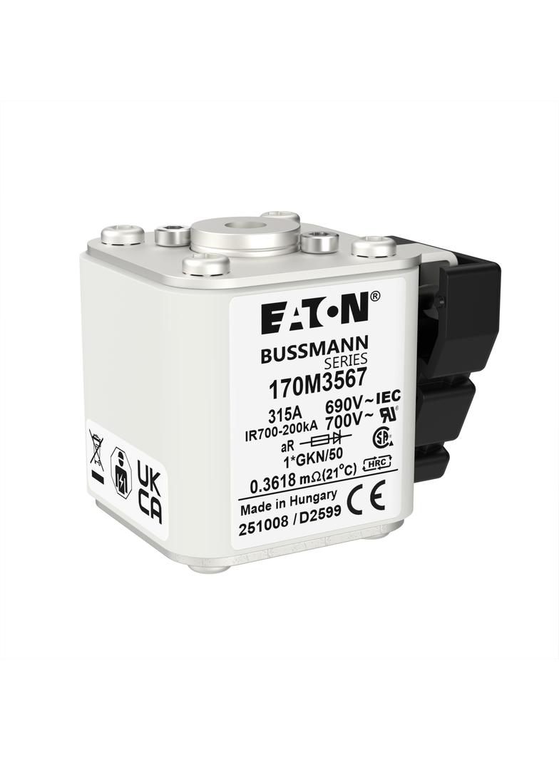 FUSE 315A 690V 1*GKN/50 AR UC Wkładka szybka 315A AC 690V rozmiar 1 45x59x51 mm aR, 170M3567 EATON