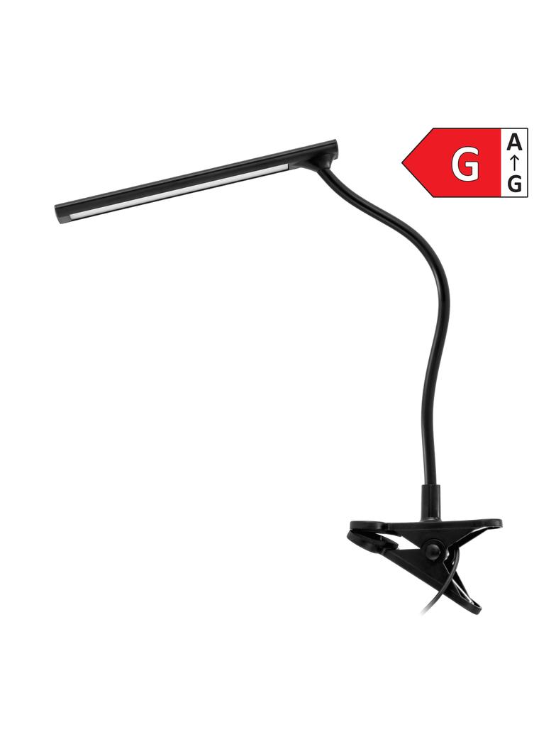 TERI LED lampka biurkowa z klipsem 5W 260lm 4000K czarna