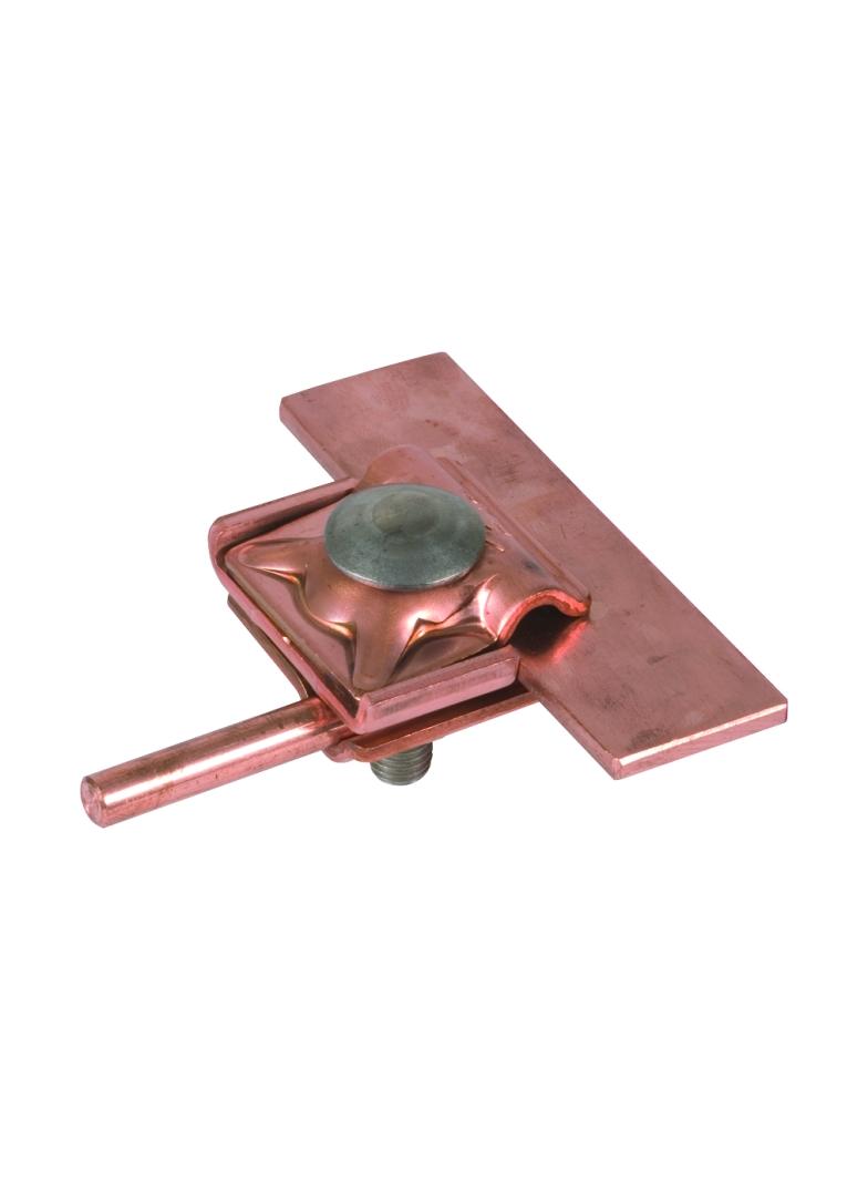 Zacisk krawędziowy prosty 0,7-10 mm, do drutu 8-10 mm, Cu