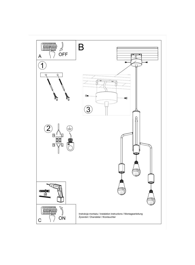 Sollux Żyrandol DUOMO 3M SL.0302
