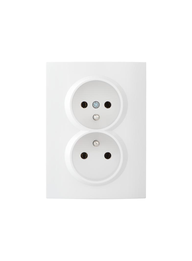 LOGI Gniazdo podwójne kompletne śrubowy Biały 16A 250V 021261102 25094 KANLUX