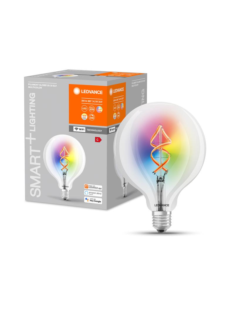 Lampa LED SMART+ WiFi CL Globe125 Filament szkło przezroczyste RGBW 30  4,5W/827 E27