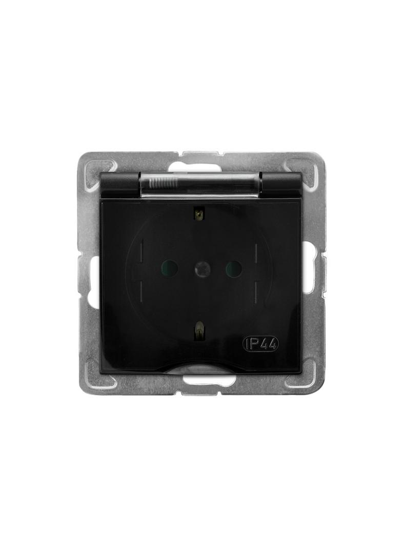 IMPRESJA Gniazdo bryzgoszczelne z uziemieniem schuko IP-44 z przesłonami torów prądowych wieczko prz