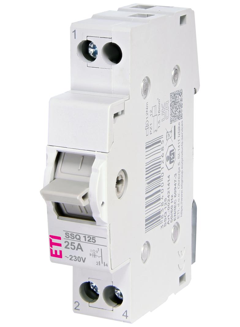 Przełącznik trójpołożeniowy modułowy 25A 1P SSQ 125 002421414 ETI