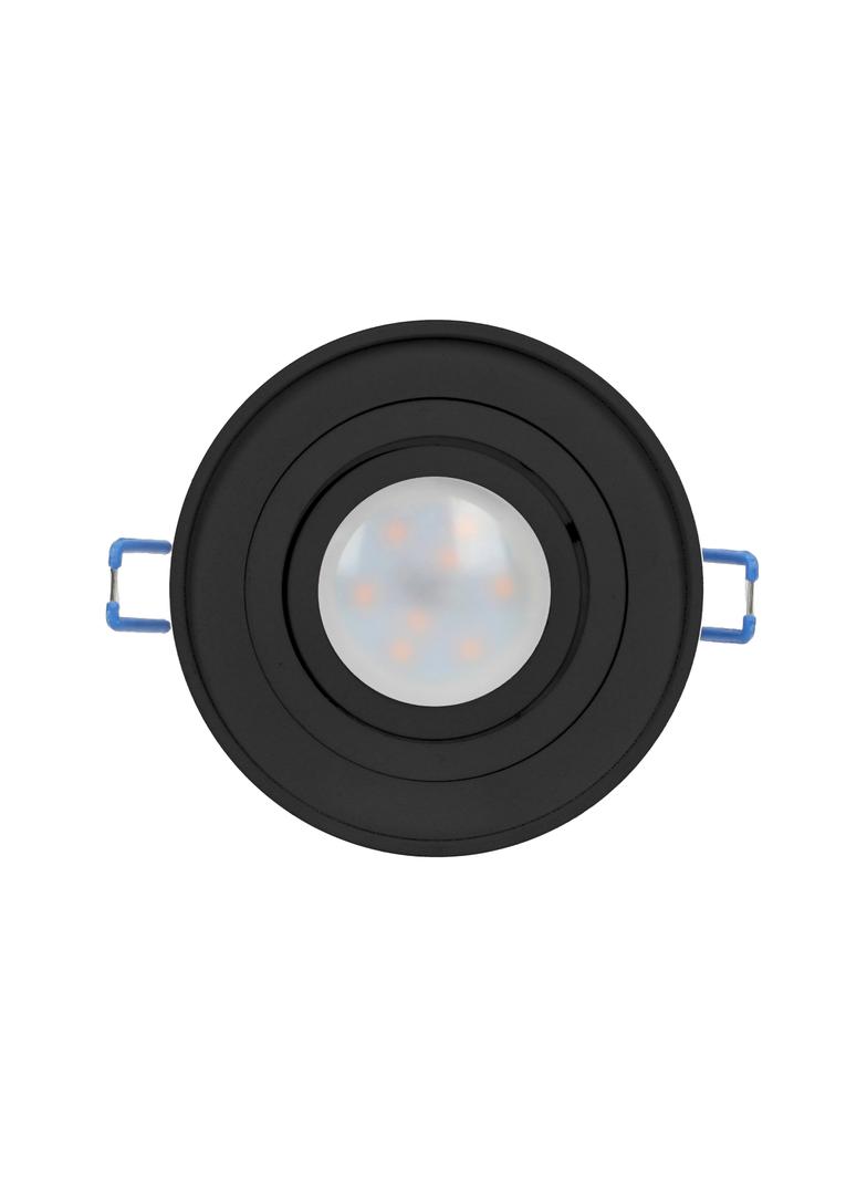 SORMUS R ramka dekoracyjna oprawy punktowej MR16/GU10 max 50W regulowana koło czarna AD-OD-6169/B OR