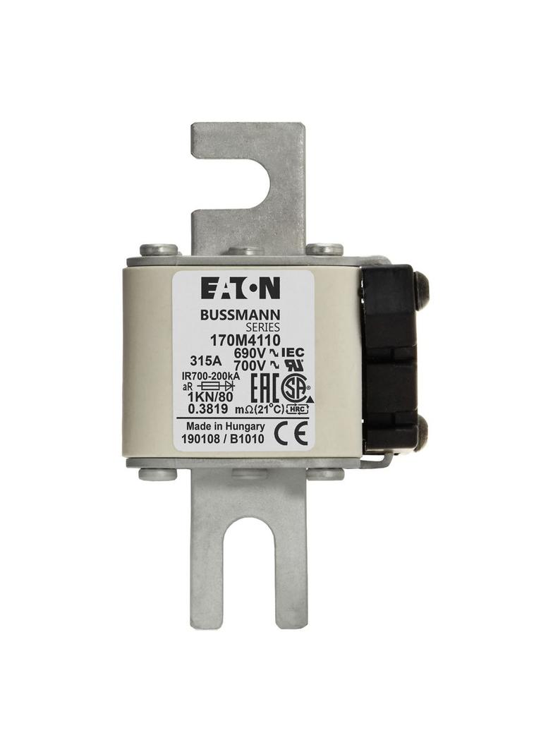 315A 690V 1KN/80 aR INDICATOR FUSE Wkładka szybka 315A AC 690V DIN 1 53x69x108 mm aR DIN 170M4110 EA