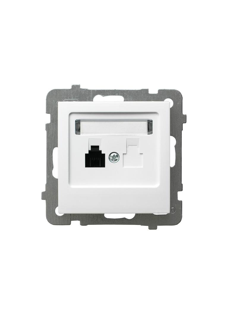 AS ANTYBAKTERYJNY Gniazdo telefoniczne pojedyncze produkt zawiera szkło fosforanowo-srebrowe - kolor