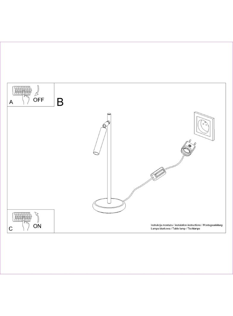 Sollux Lampa biurkowa PASTELO złota SL.1470