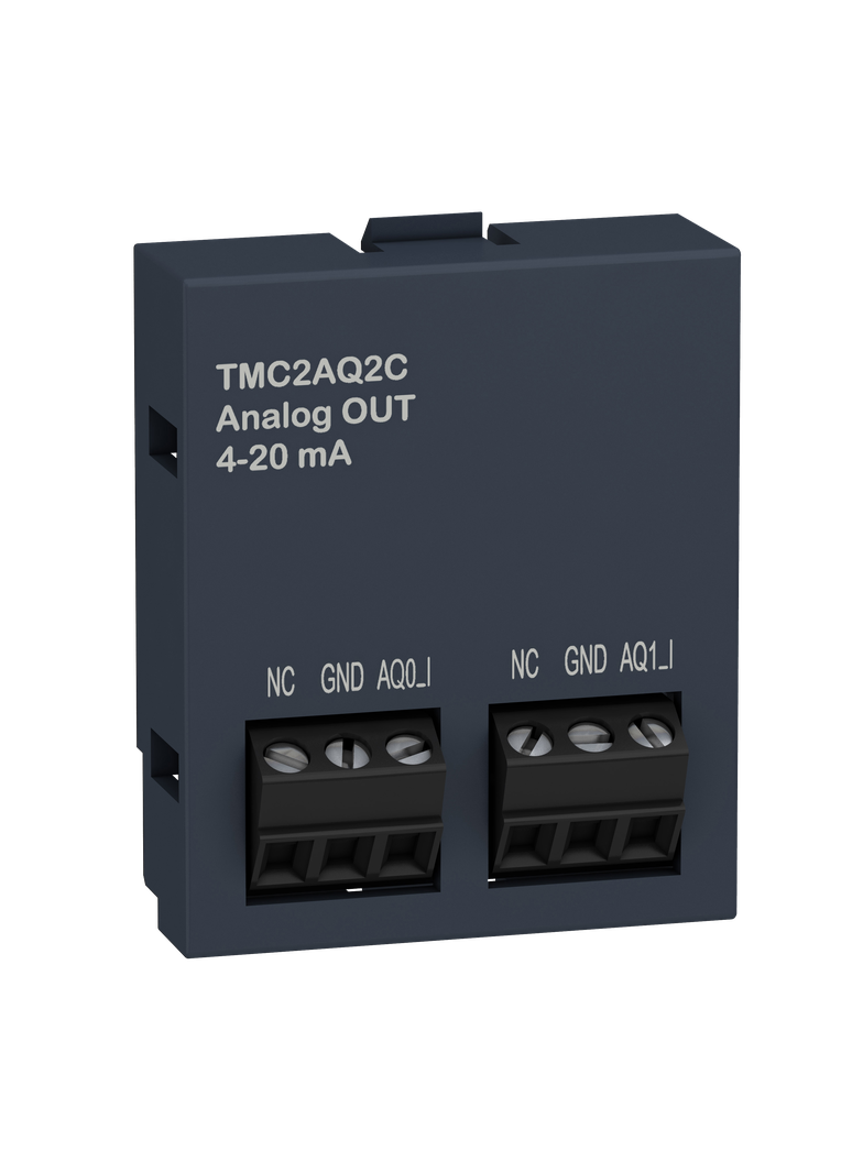 Modicon M221, kaseta we/wy, 2 wyjścia analogowe prądowe, zaciski śrubowe