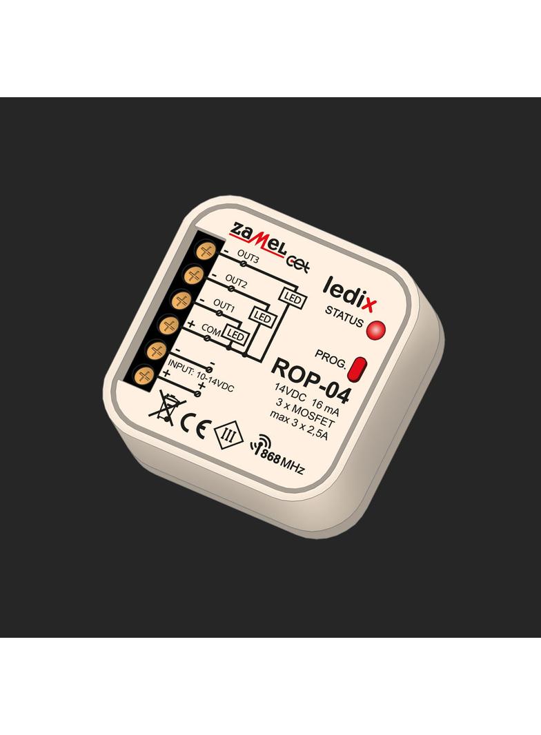 Radiowy odbiornik dopuszkowy 3-kanałowy TYP: ROP-04