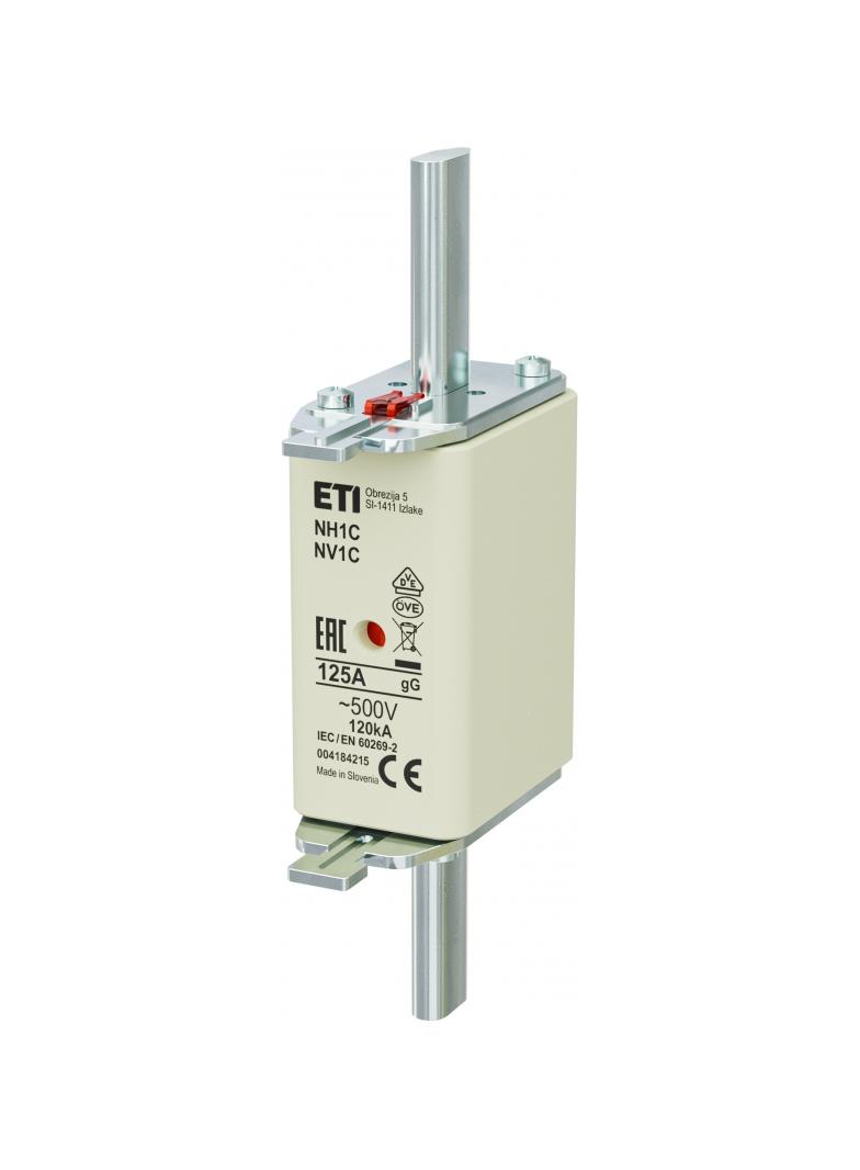 Wkładka topikowa NH zwłoczna KOMBI NH1C gG 125A 500V 004184215 ETI