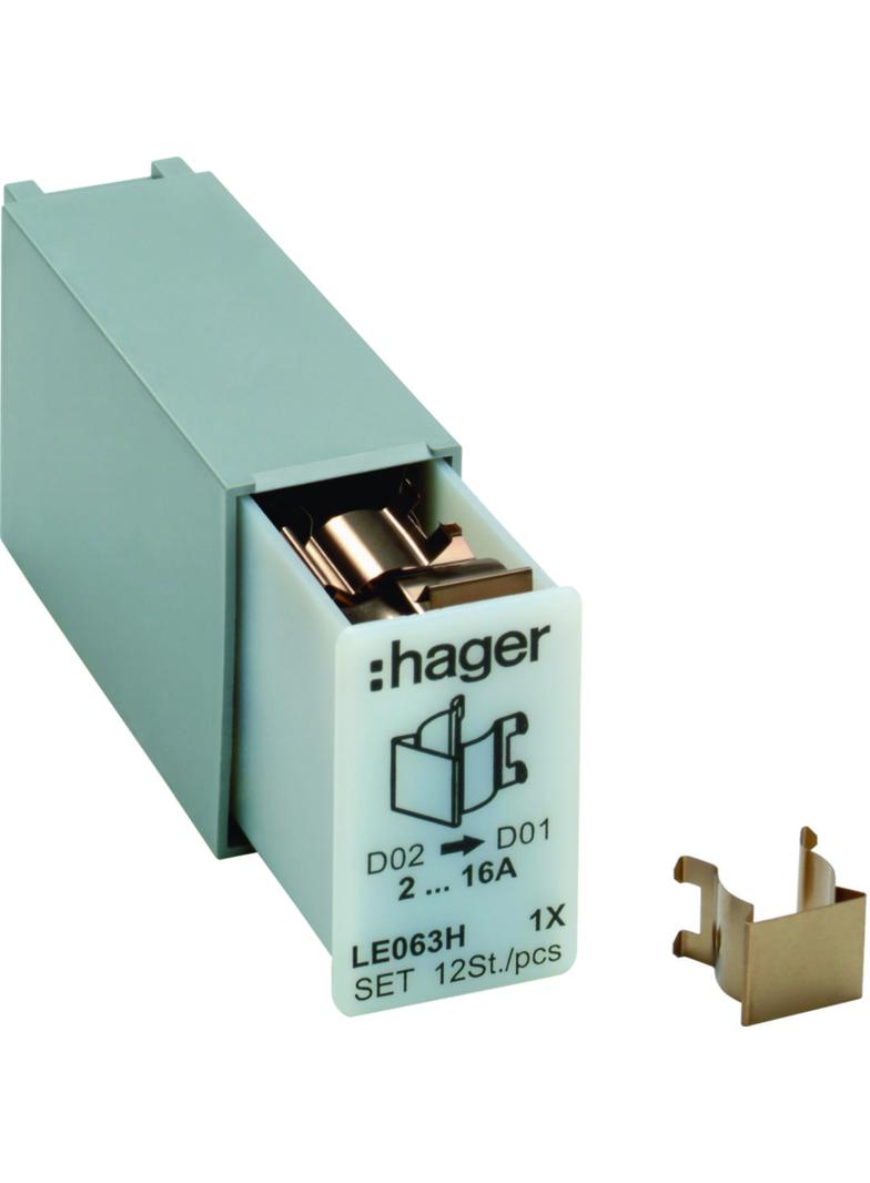 Sprężyna redukcyjna D01/D02 do rozłącznika bezpiecz. listwowego L063M 12szt. LE063H HAGER