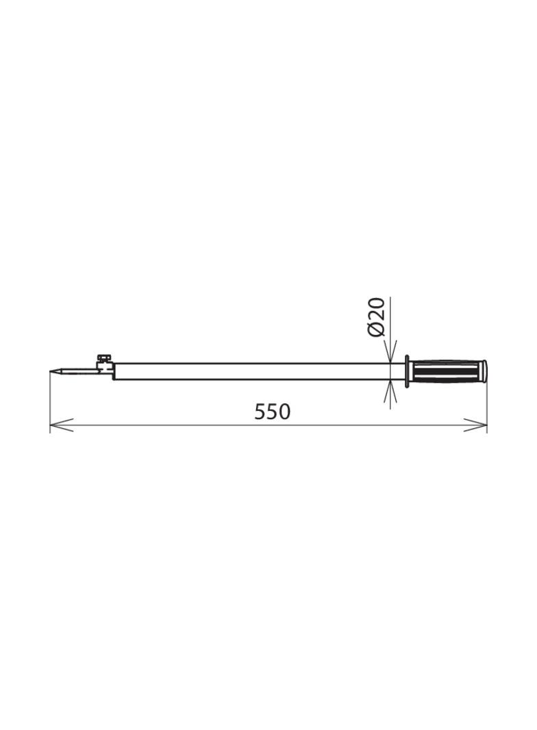 Drążek rozładowujący z elektrodą zawieszaną