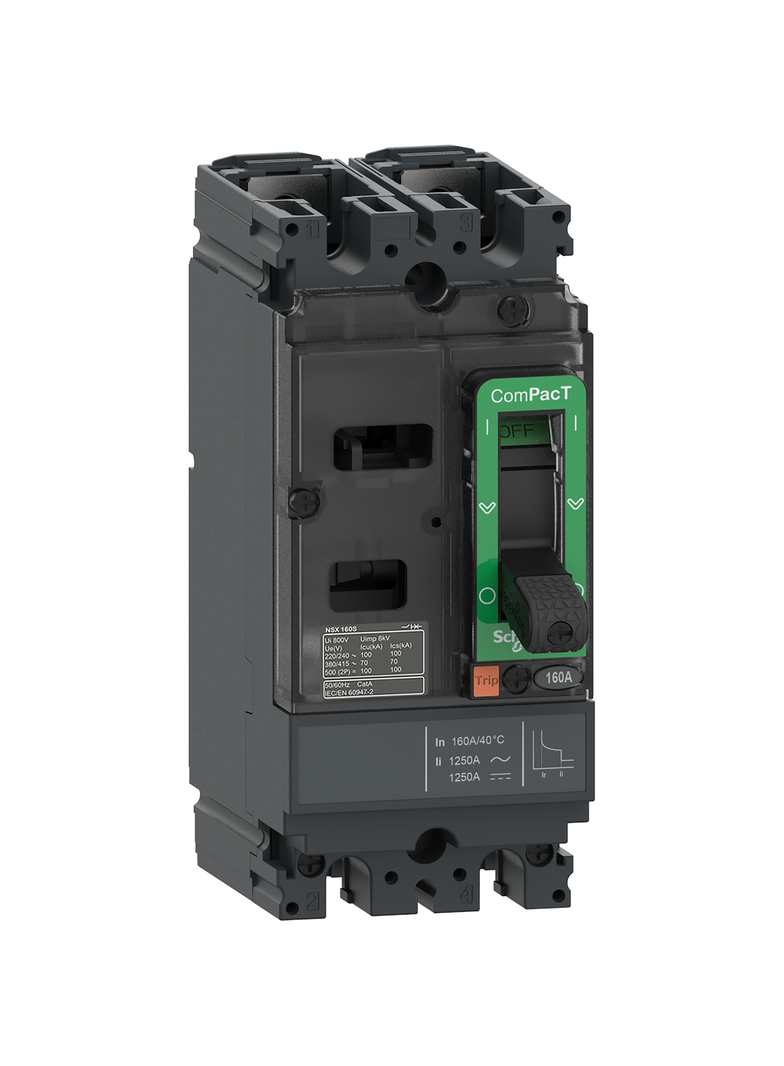 Wyłącznik mocy ComPacT NSX NSX100S AC/DC TM40D 2P2D 70kA C10S2TM040 Schneider