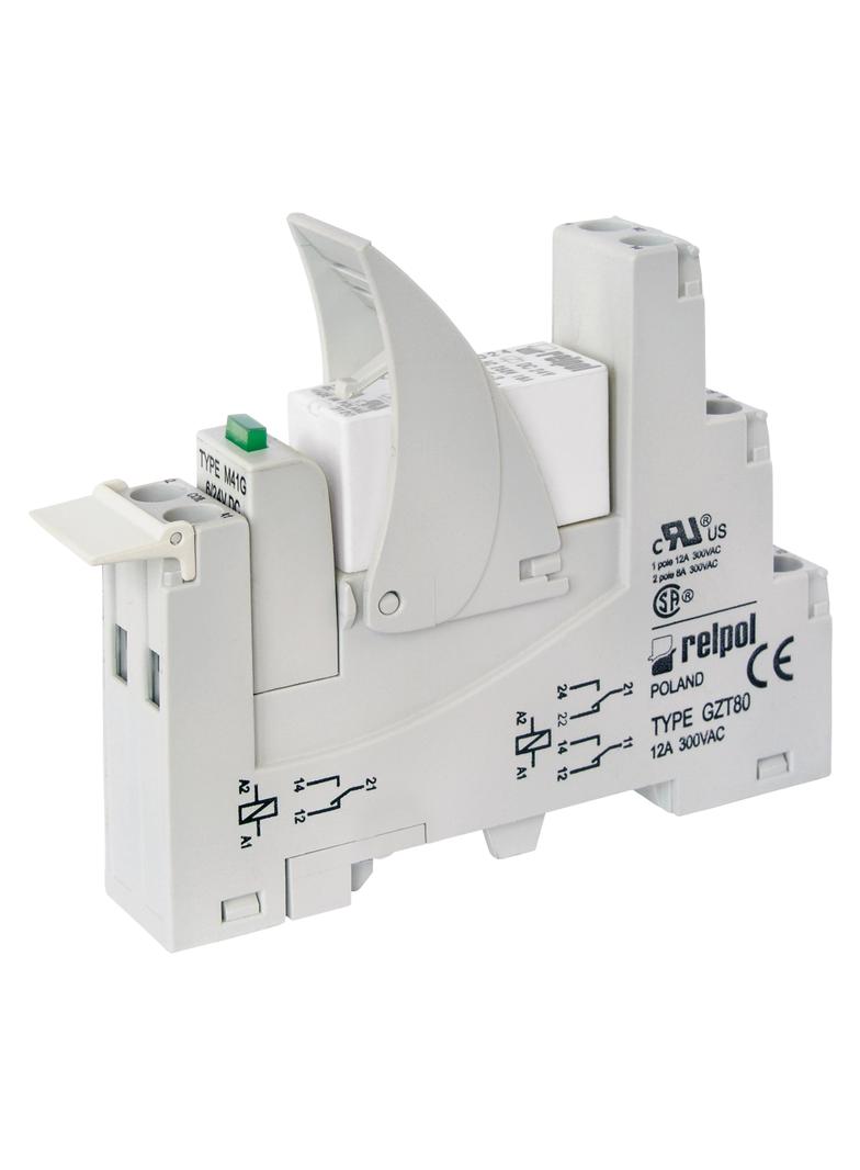Przekaźnik interfejsowy PI84-110DC-M43G-TS-2012 2P 110V DC 8A / 250V AC RELPOL