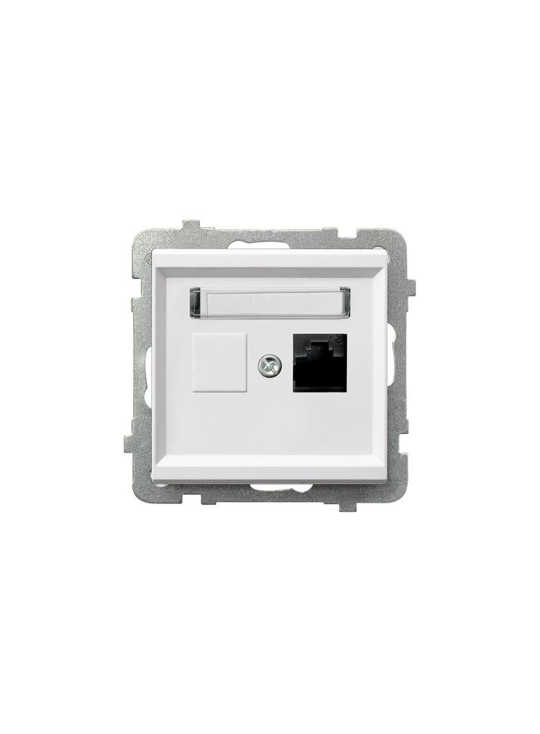 SONATA BIAŁY MAT Gniazdo komputerowe pojedyncze, kat. 5e MMC