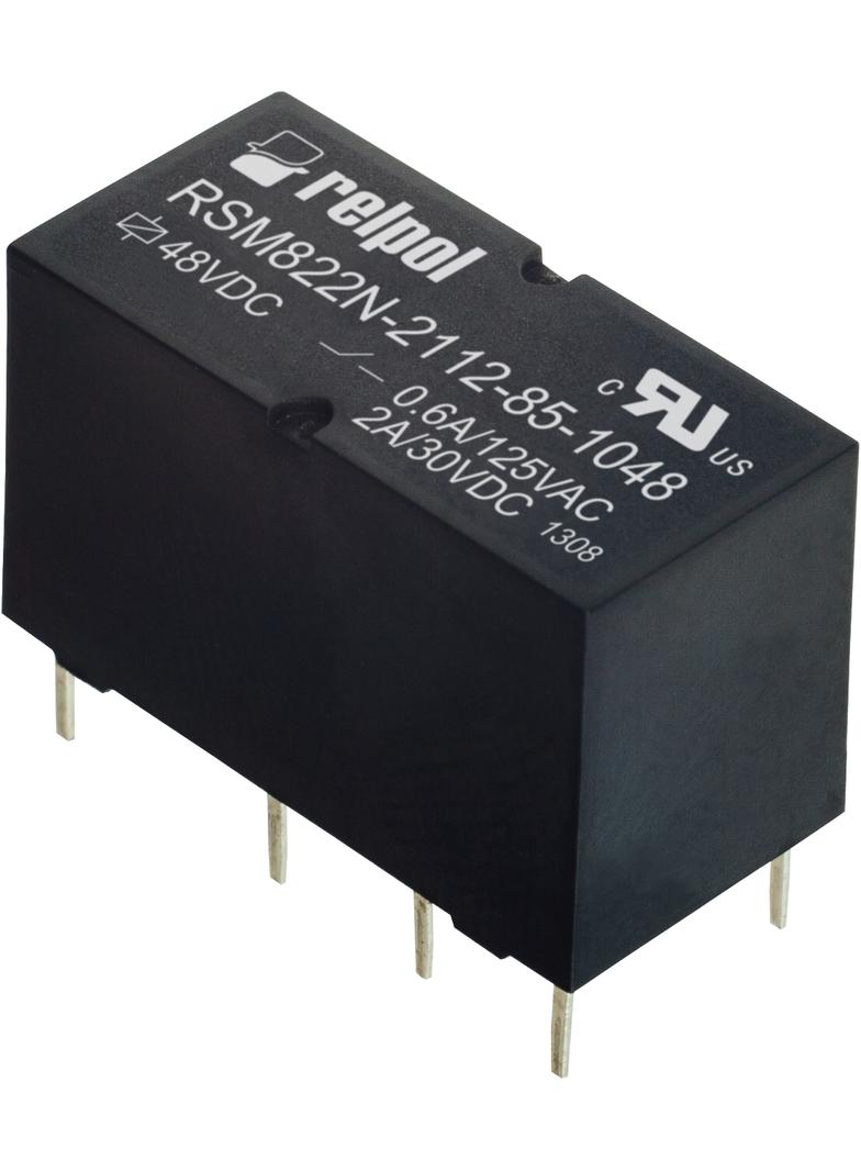 RSM822N-2112-85-S006 Przekaźniki RSM822N, monostabilne, 2 zestyki przełączne, 2 A, do obwodów drukow
