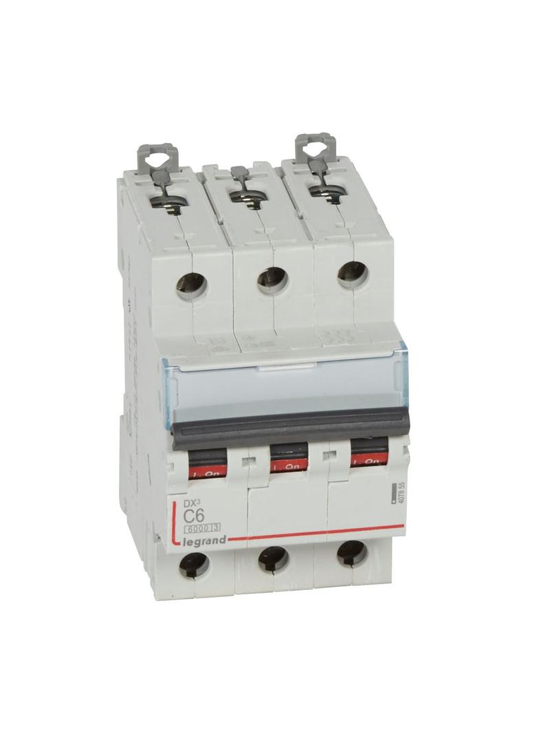 WYŁĄCZNIK NADPRĄDOWY S 303 3P C 6A 6000A SERII DX3, Legrand
