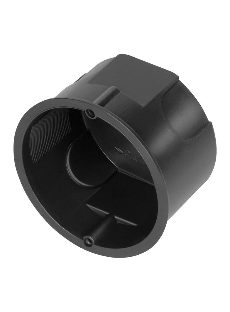 Puszka podtynkowa 60 mm płytka, czarna