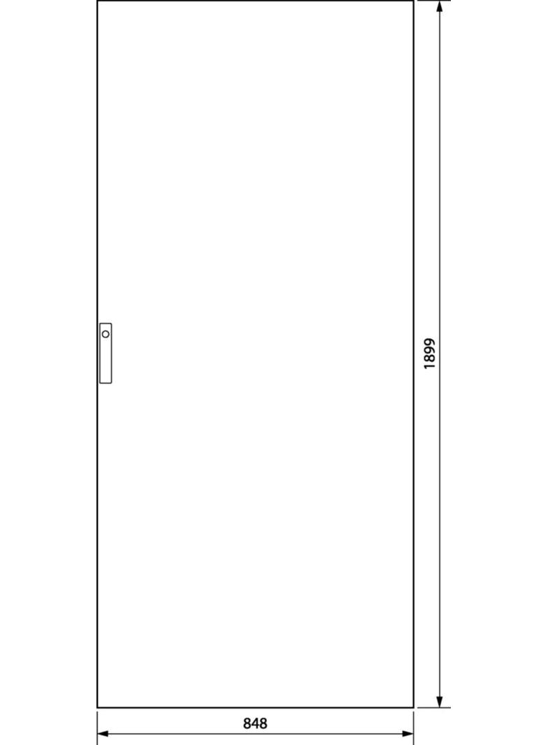 univers Drzwi prawe pełne IP54 1900x850mm FZ209D HAGER