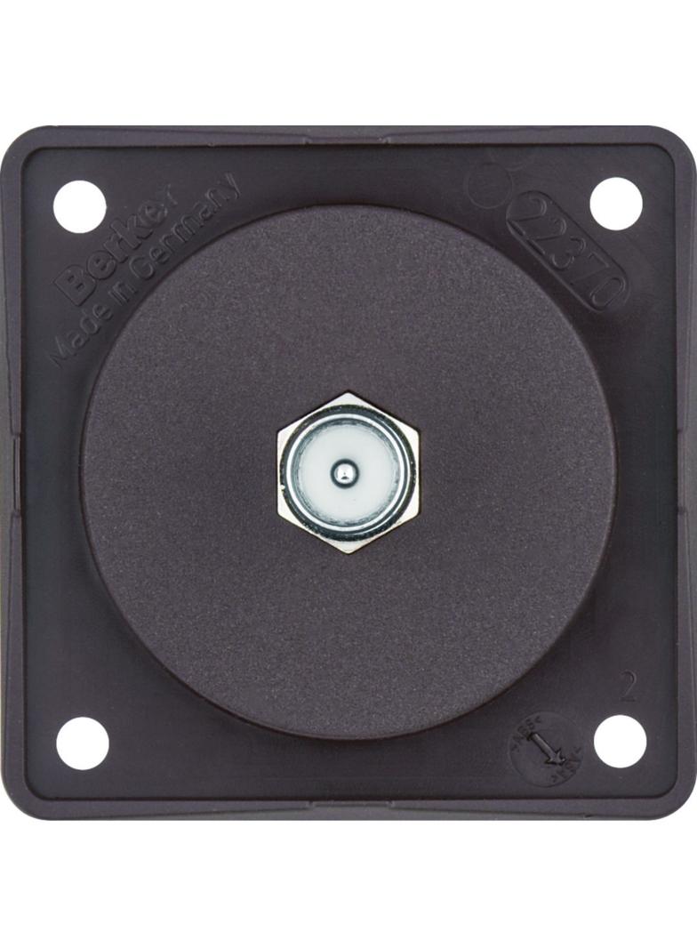 BERKER Integro Flow Gniazdo antracytenowe TV z obudową brąz 945812501 HAGER